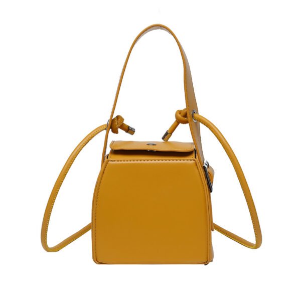 PU Small Square Shoulder Bag - yellow