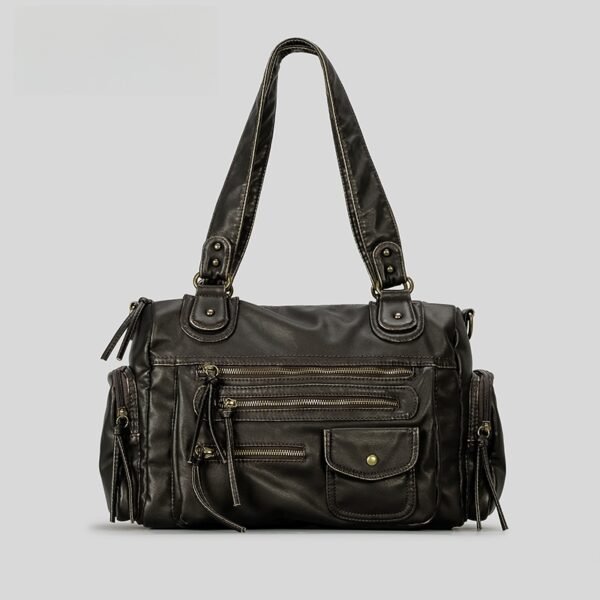 Retro Changing Crossbody Shoulder Bag - color brown