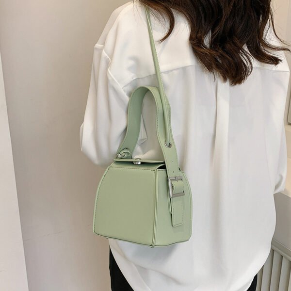 PU Small Square Shoulder Bag - green