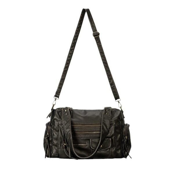 Retro Changing Crossbody Shoulder Bag - color brown
