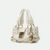 Retro Motorcycle Tote Bag - white