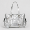 Stylish Large-Capacity Tote Bag with Adjustable Strap - silver