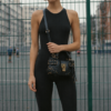 Retro Motorcycle Tote Bag - black