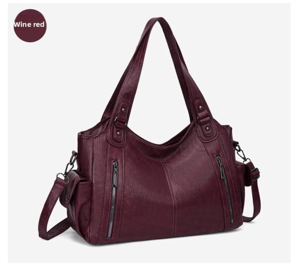 Womens Large Capacity Tote Bag - wine red