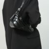 Retro Niche Single-Shoulder Armpit Bag Commuter Crossbody Bag - color black