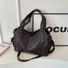 Womens Large Capacity Tote Bag - coffee color