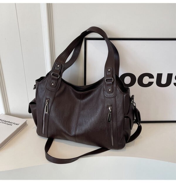Womens Large Capacity Tote Bag - coffee color