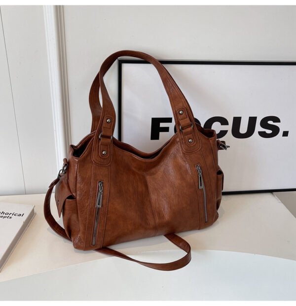 Womens Large Capacity Tote Bag - bronw