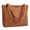 Womens Commuter Tote Bag with Laptop Compartment - color brown