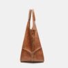 Retro Soft Leather Tote Bag - brown beige