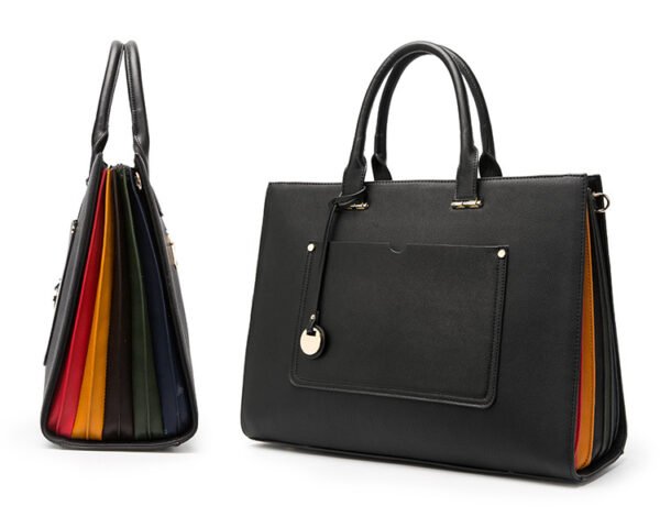 Laptop Tote Bag - color black