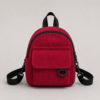 Striped Corduroy Mini Backpack korean style - color red