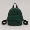 Striped Corduroy Mini Backpack korean style - color green