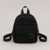 Striped Corduroy Mini Backpack korean style - color black