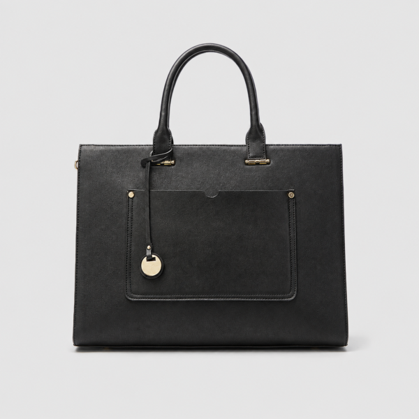 Laptop Tote Bag - color black