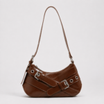Retro Niche Single-Shoulder Armpit Bag Commuter Crossbody Bag - color brown