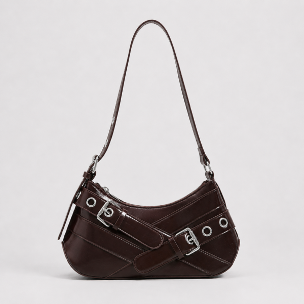 Retro Niche Single-Shoulder Armpit Bag Commuter Crossbody Bag - color khaki
