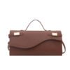 Retro-style handbag, underarm bag, shoulder bag, crossbody bag - coffee brown
