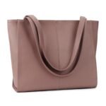 Womens Commuter Tote Bag with Laptop Compartment - color pink