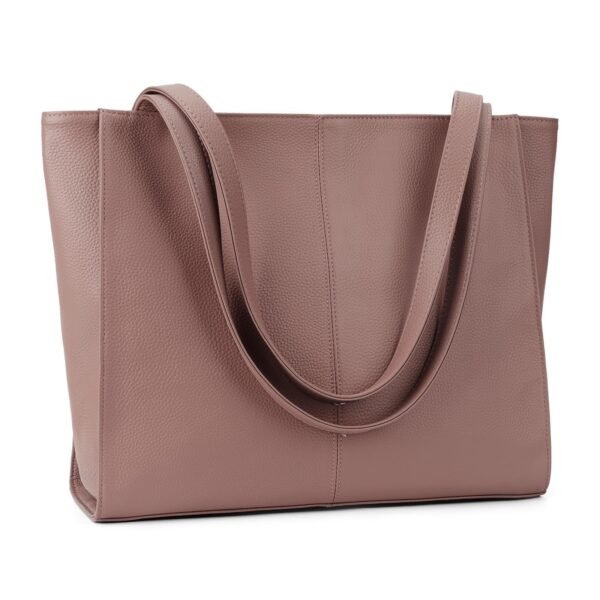 Womens Commuter Tote Bag with Laptop Compartment - color pink