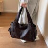 Womens Large Capacity Tote Bag - coffee color