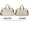 Laptop Tote Bag, large and small size details, fruit apricot