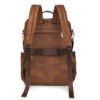 Multi-functional PU Leather Women Backpack - brown