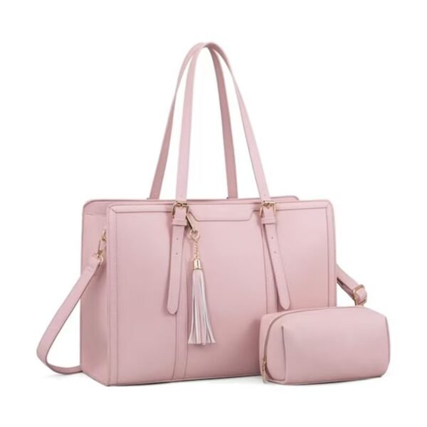 Computer Bag with Clutch - pink