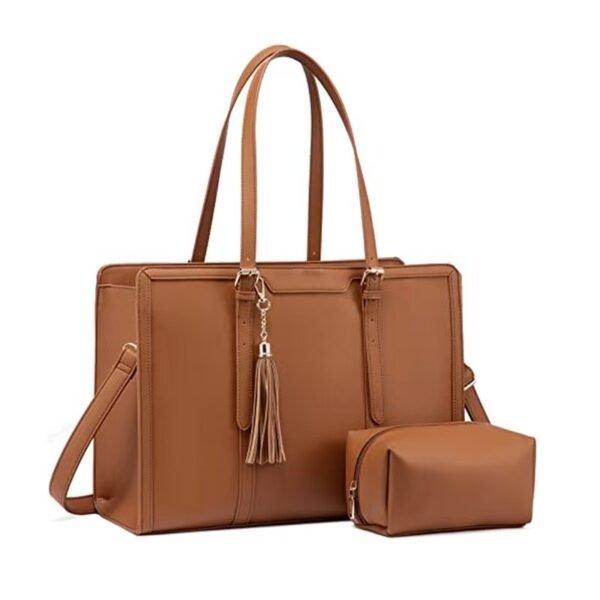 Computer Bag with Clutch - brown