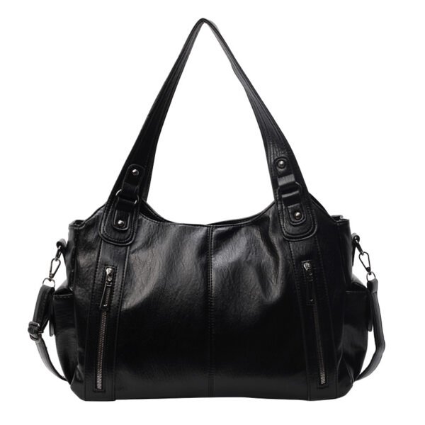 Womens Large Capacity Tote Bag - black